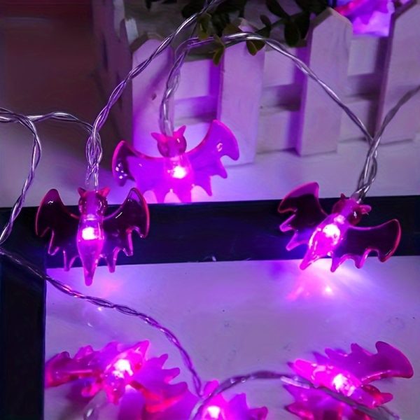 Festive Halloween Bat String Lights - Battery Operated, 150cmu002F59.0 inch, Plastic Material, No Remote, No Battery Included