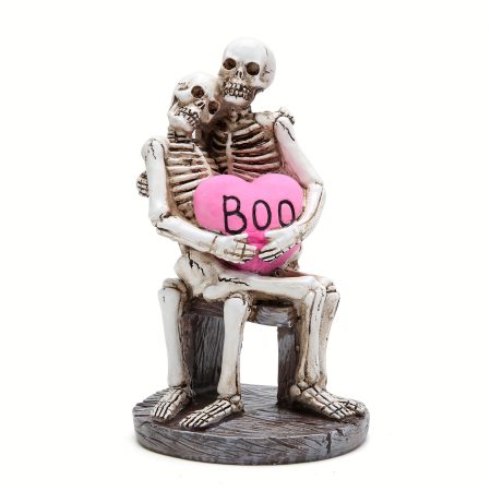 Hodao Halloween Skeletons Statues Decorations For Day Of The Dead Halloween Couple Skull Resin Figurines Decor Gifts Macabre Halloween Gothic Home Decor Office Desk Decorations